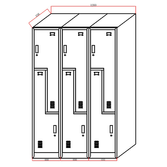 2 Doors Step Locker