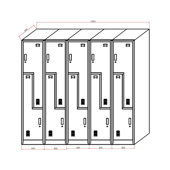 2 Doors Step Locker