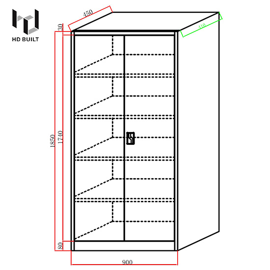 Two Door Cupboard White