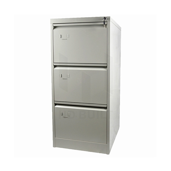 Three Drawer Filing Cabinet Light Grey