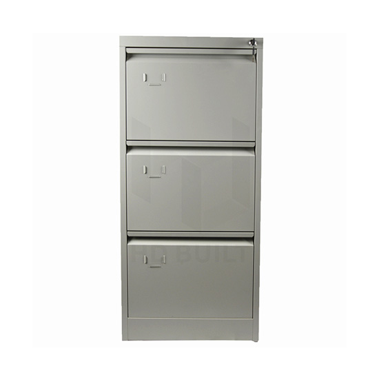 Three Drawer Filing Cabinet Light Grey