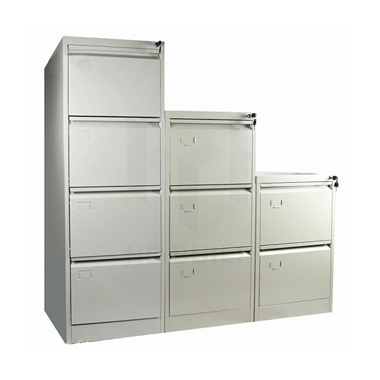 Three Drawer Filing Cabinet Light Grey