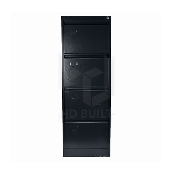 Four Drawer Filing Cabinet Black