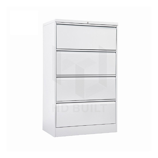 Four Drawer Lateral Filing Cabinet White