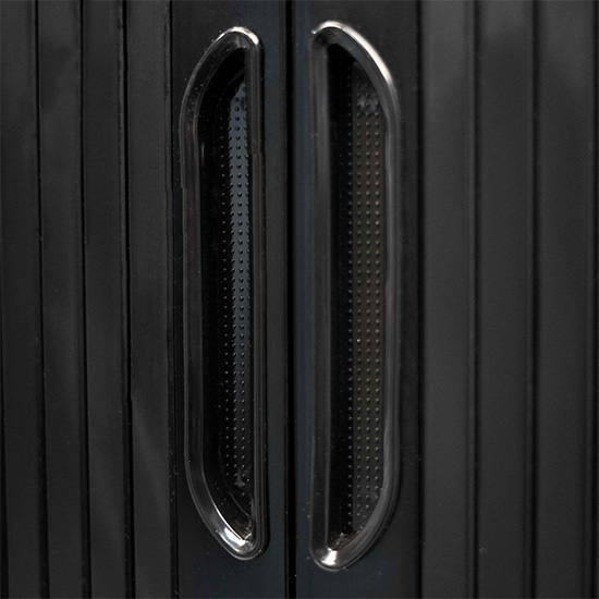 Tambour Door Cupboard Half Size Black