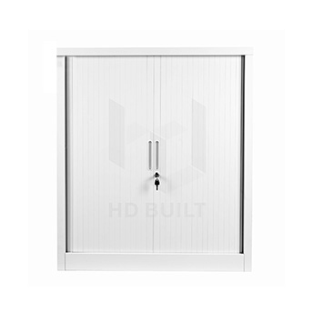 Tambour Door Cupboard Half Size White