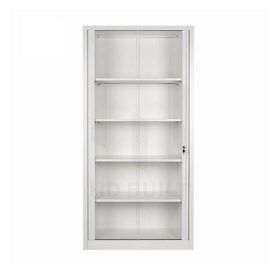 Tambour Door Cupboard Tall White